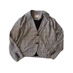 NWT #235 FREE PEOPLE-WE THE FREE CALI BOXY PLAID BLAZER SIZE: SMALL